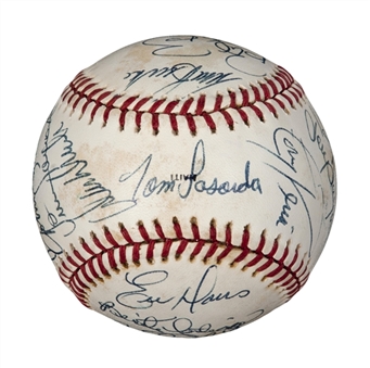 1989 MLB All Star Team Signed Baseball from the Larkin Collection (Barry Larkin LOA & JSA LOA)
